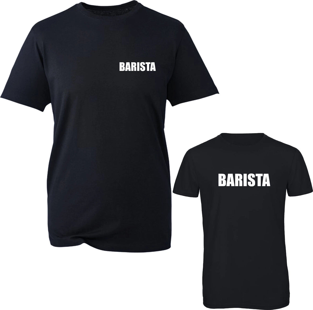 Barista LC & Back T-Shirt Coffee Shop Brewer Work Wear Front & Back Unisex Top