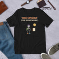 Too Spooky for Homework Halloween T-Shirt – Retro Skeleton Graphic Tee