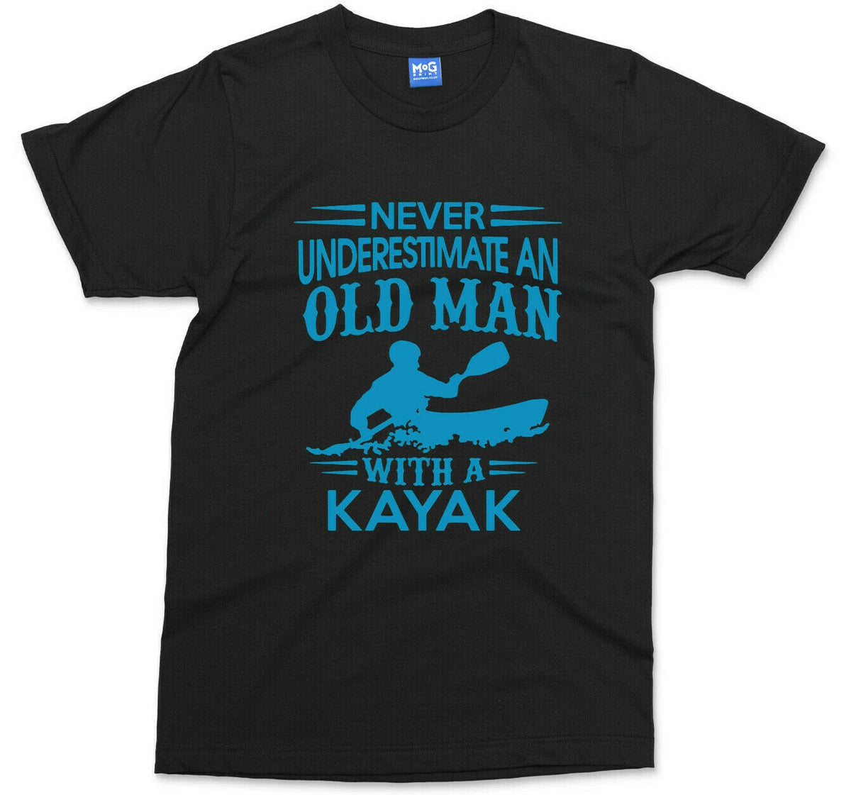 KAYAK Men's T-shirt Never Underestimate Old Man Gift For Father Dad Kayaking Tee