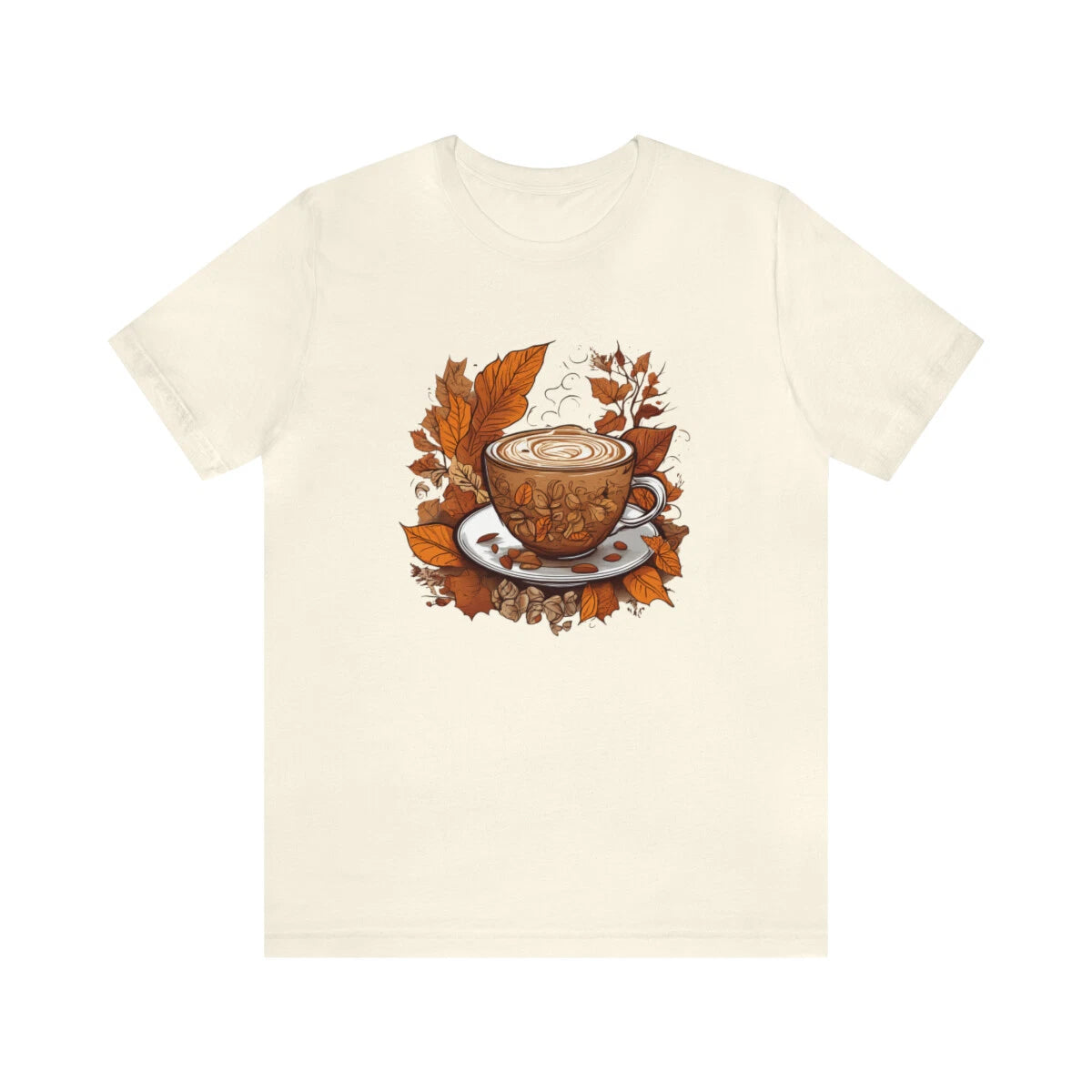 Autumn fall cappuccino coffee peaceful design gift for latte lover barista shirt