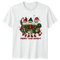 Merry And Bright Christmas Ghosts Holiday Mens T-Shirt Womens Graphic Tee