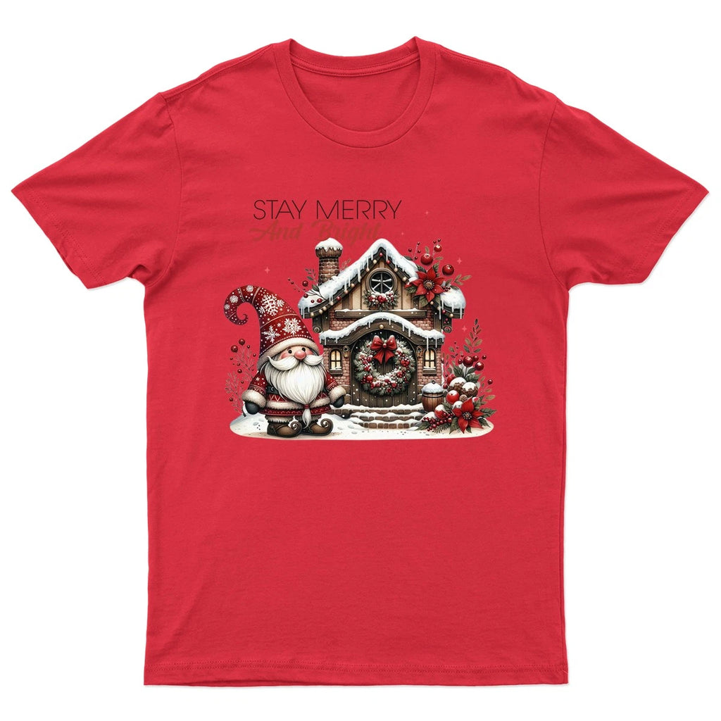 Stay Merry And Bright T-Shirt Unisex Gift Retro Funny Womens Vintage Mens