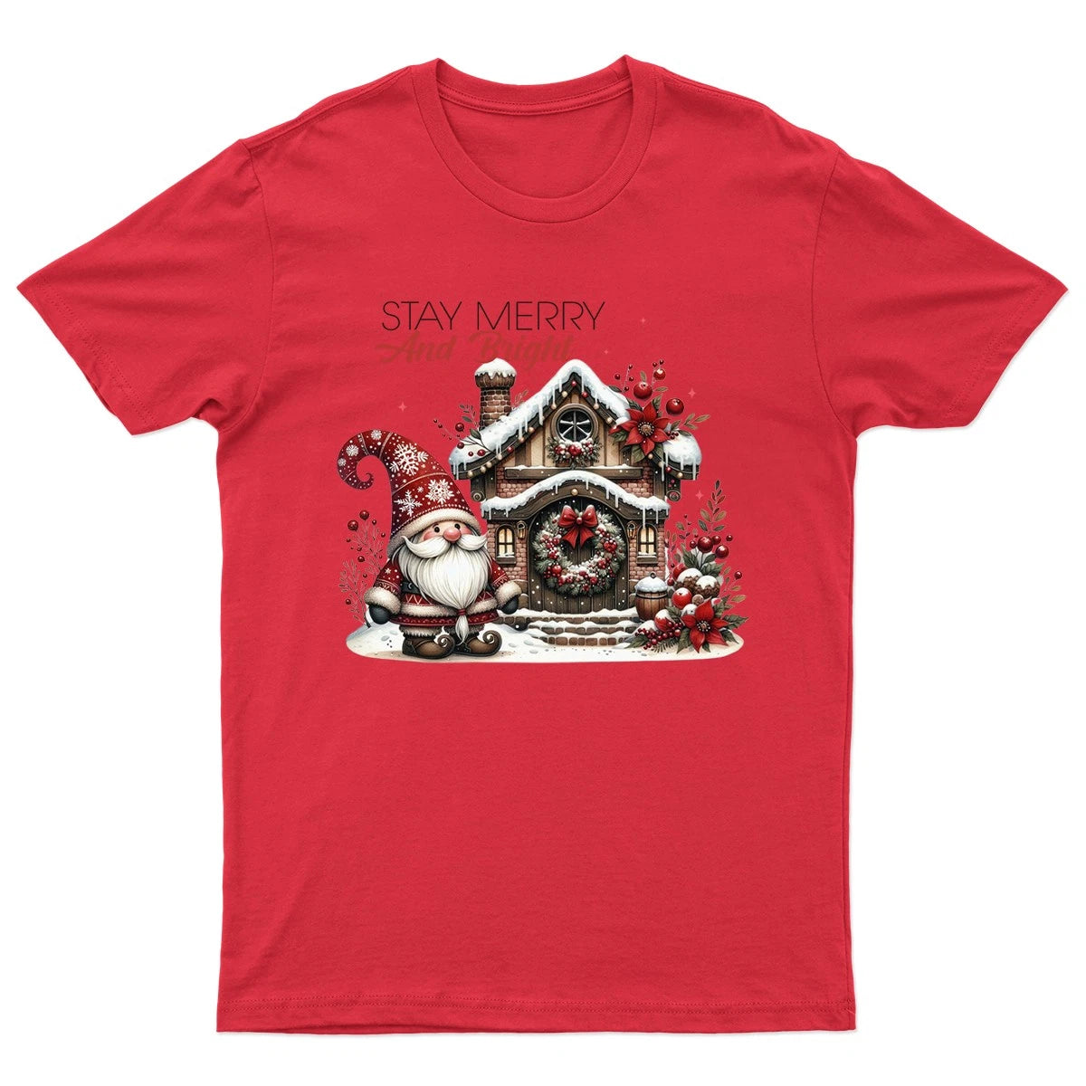 Stay Merry And Bright T-Shirt Unisex Gift Retro Funny Womens Vintage Mens
