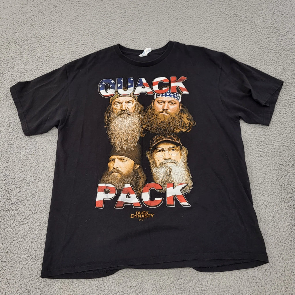 Duck Dynasty Quack Pack Delta Pro Weight Shirt Mens XL Black Graphic