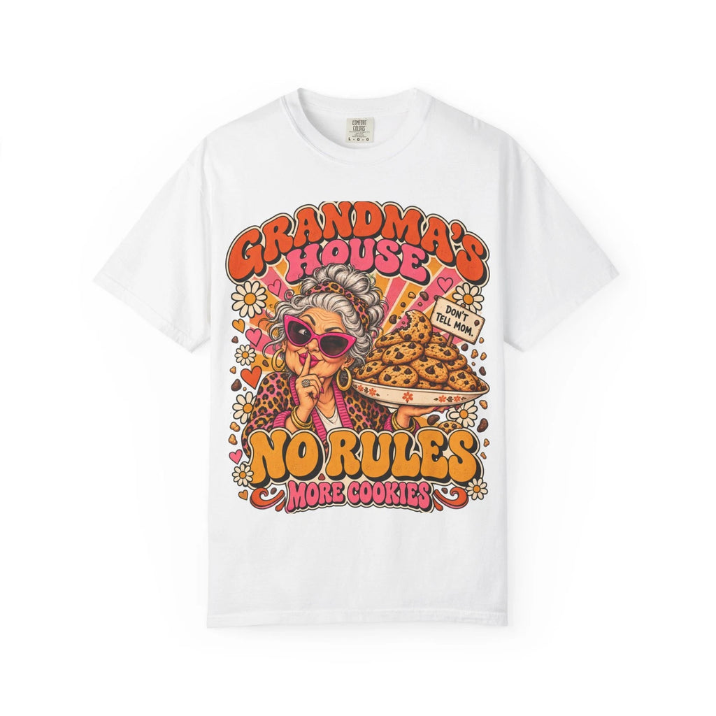 Grandma's House No Rules T-Shirt | Cookie Grandma Retro Design