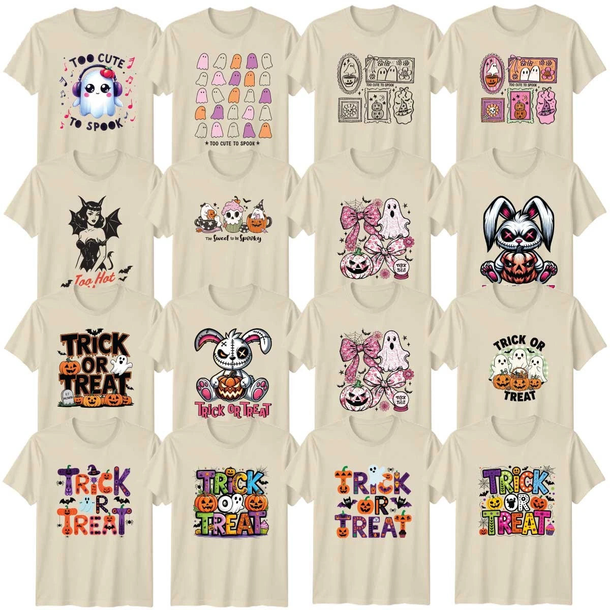 Cute Halloween Adult T-Shirt Spooky Novelty Party Halloween Gift