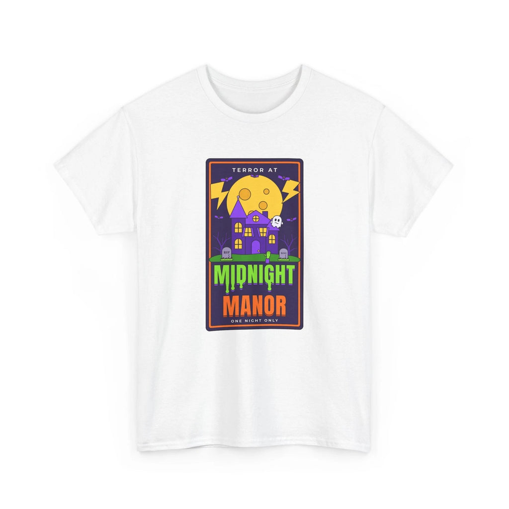 Terror at Midnight Manor Retro Horror Poster Halloween Shirt Tee Unisex Gildan