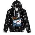Snowman Ugly Christmas Zipper Hoodie 3D Santa Plow Holiday HS1571