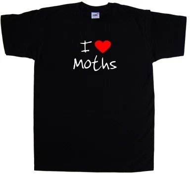 I Love Heart Moths T-Shirt