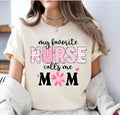 Nurse Mom Shirt Mothers Day Gift for Mom of Nurse Women Family Tee Sale White
