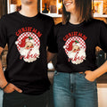 Christmas Vibes Retro Santa T-Shirt Matching Couple Gift Sweatshirt Hoodie 5302