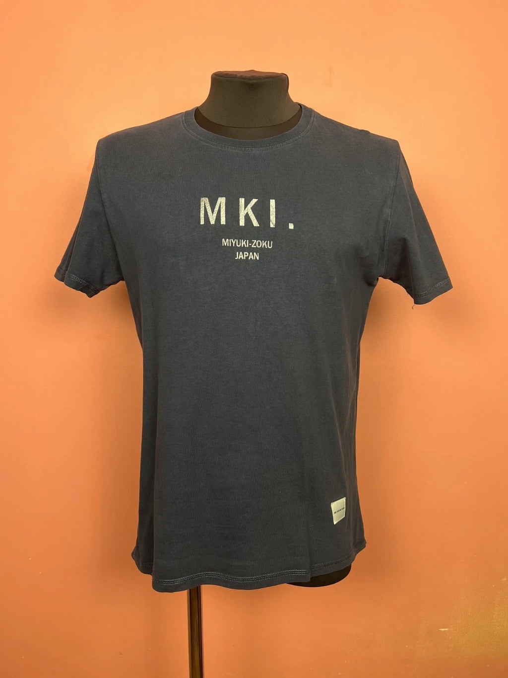 Miyuki-zoku japan tee shirt printed logo y2k men's blue L
