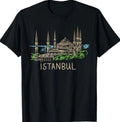 Istanbul Turkey Travel Souvenir Historic City Landmark Gift T-Shirt