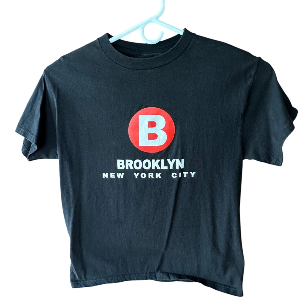 Brooklyn New York City Subway T Shirt Graphic  Mens Small Black Short Sleeve