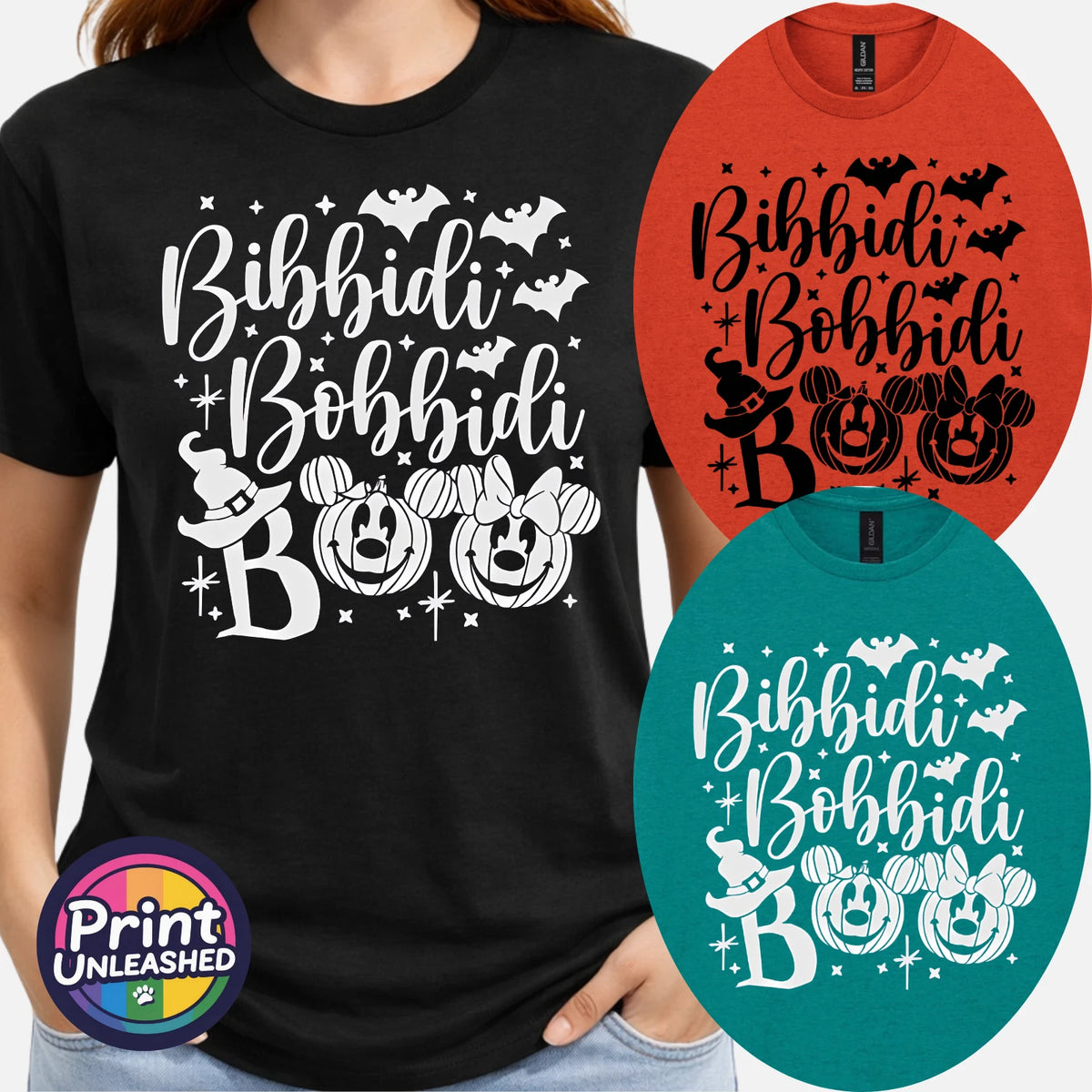Bibbidi Bobbidi Boo T-Shirt Fun Pumpkin Halloween Tee Unisex Autumn Top S-2XL