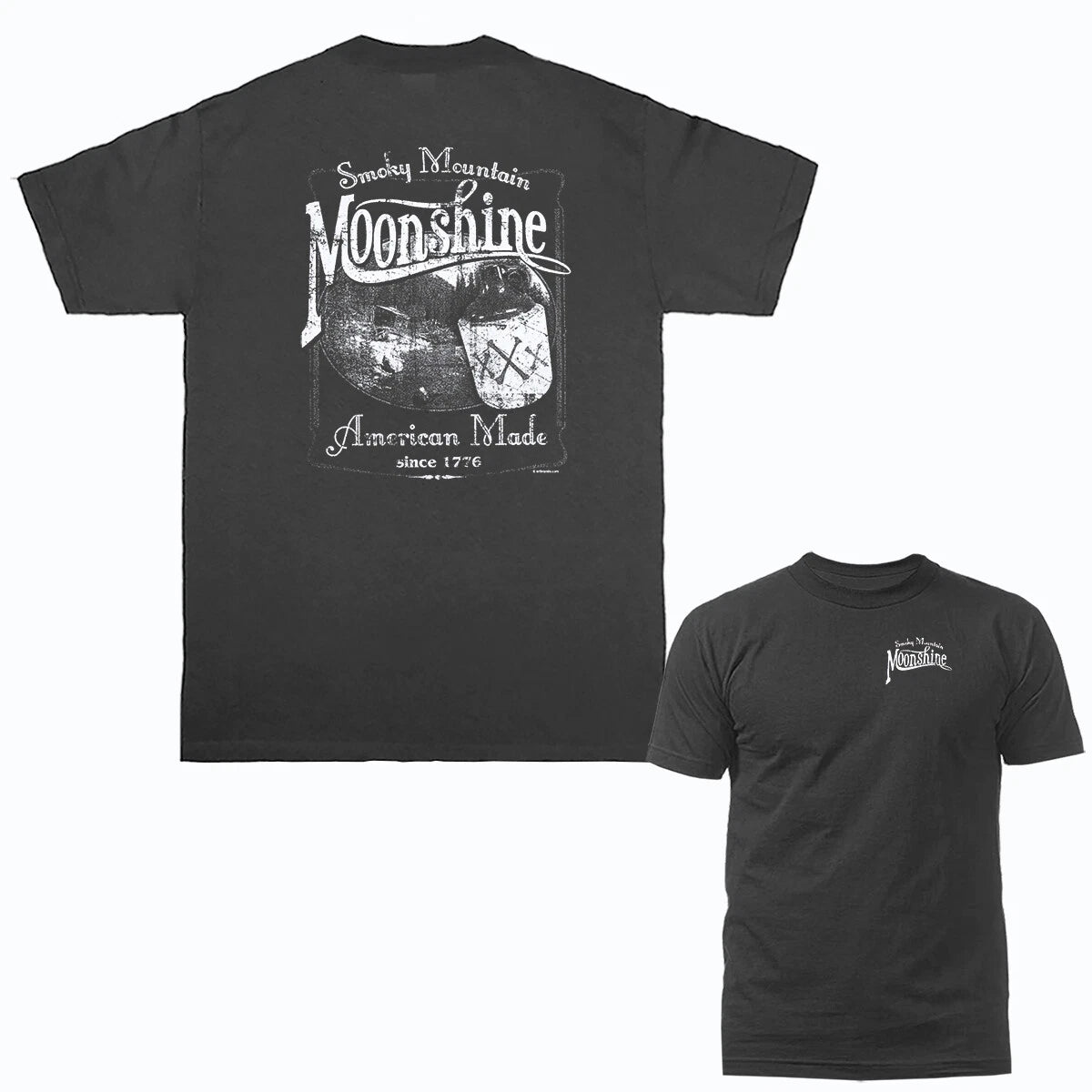 American Made Moonshine Whiskey Funny Joke Humor Humorous Graphic T-shirt