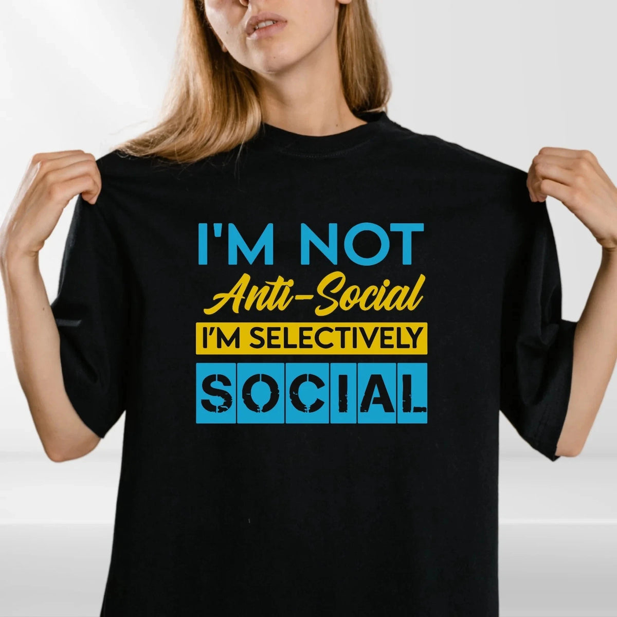Selectively Social Introvert Quote T-Shirt