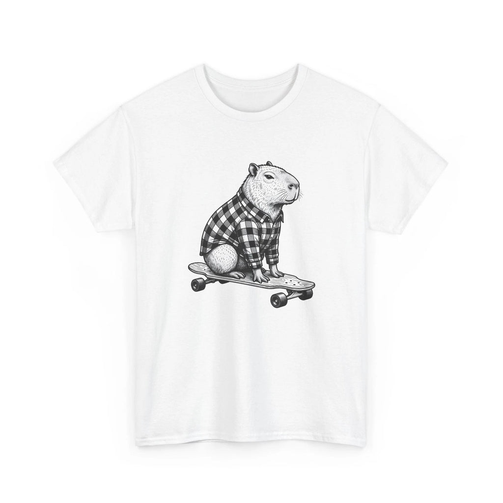 Capybara Skateboard Shirt Animals Comedy Gift Women Doodle Tee Rodent T-Shirt