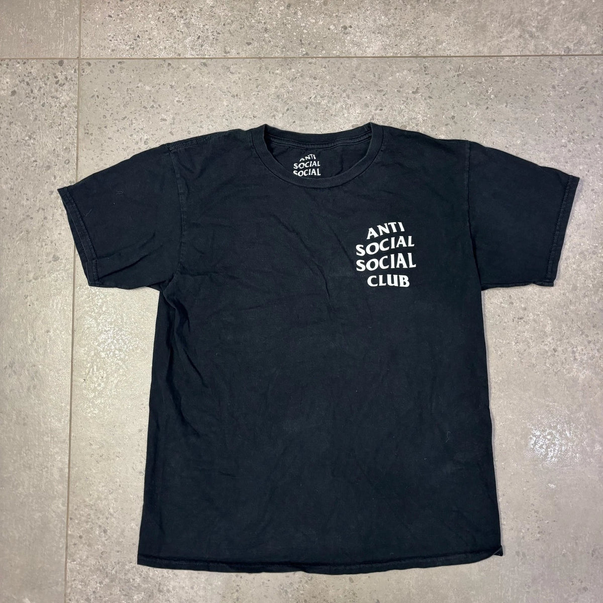 Anti Social Social Club T-Shirt Men's L Black Graphic Print Logo Cotton