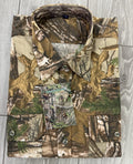 Realtree Shirt Mens  USA Camo Hunting Button Down Top Green  Size: Medium