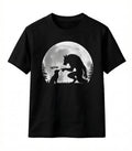 Funny Anthro Wolf Moon T-Shirt Werewolf And Puppy Graphic Tee Top