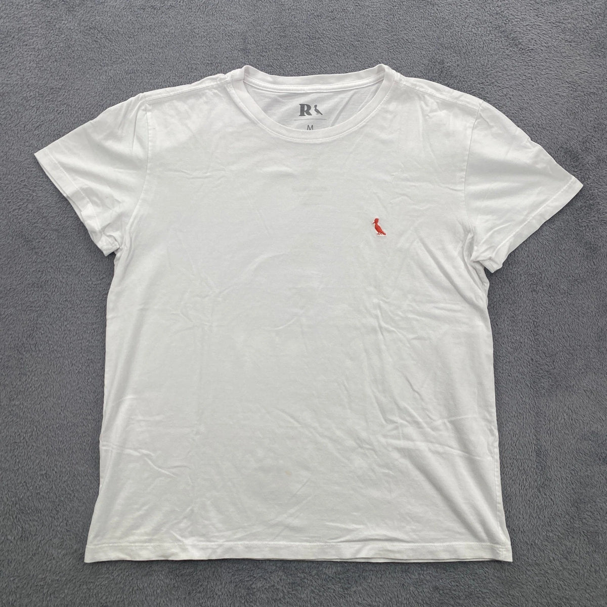Reserva T-Shirt Mens Medium White Red Bird Logo Short Sleeve Cotton Tee Brazil