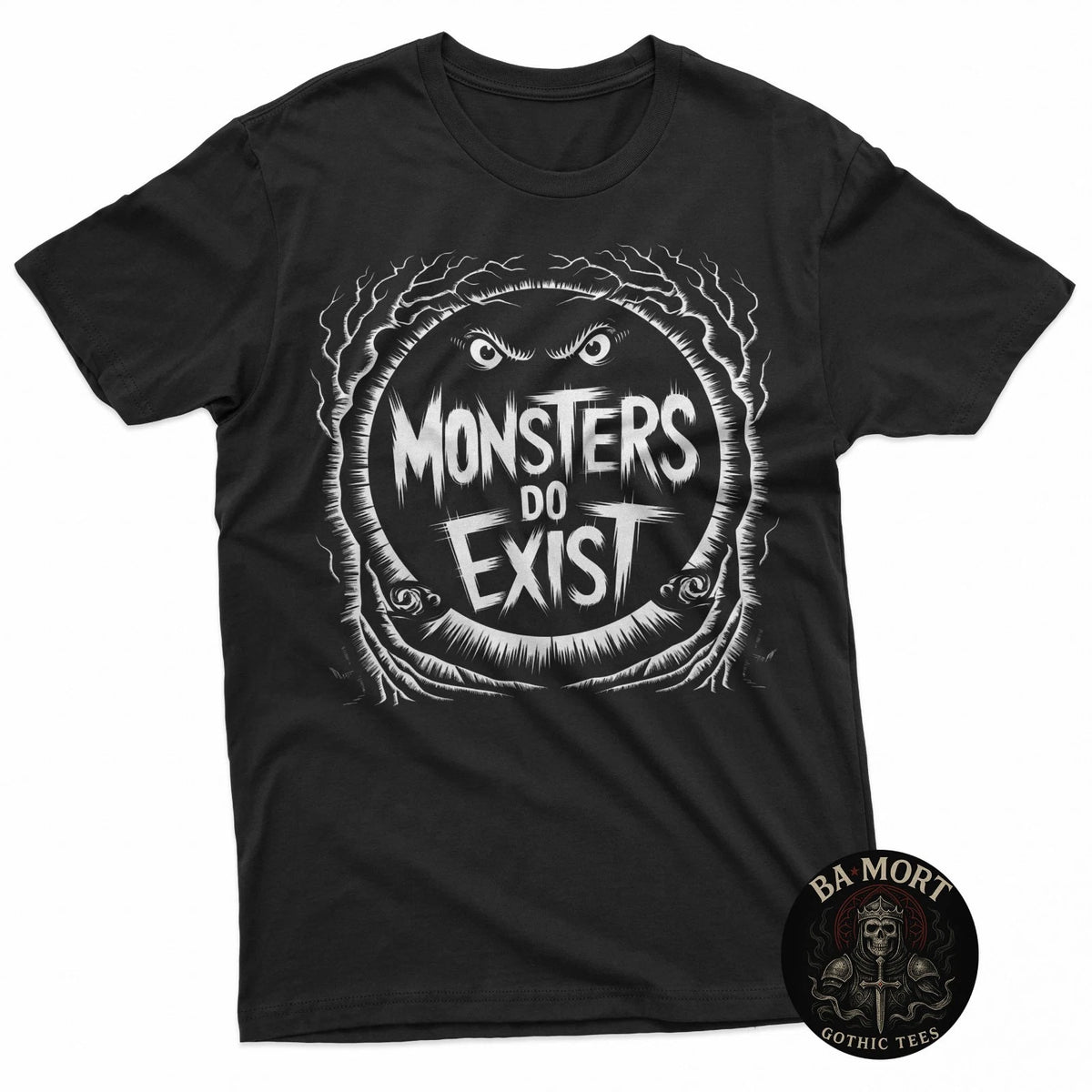 Monsters Do Exist T-Shirt Men Women Gym Gothic Scary Horror Tees