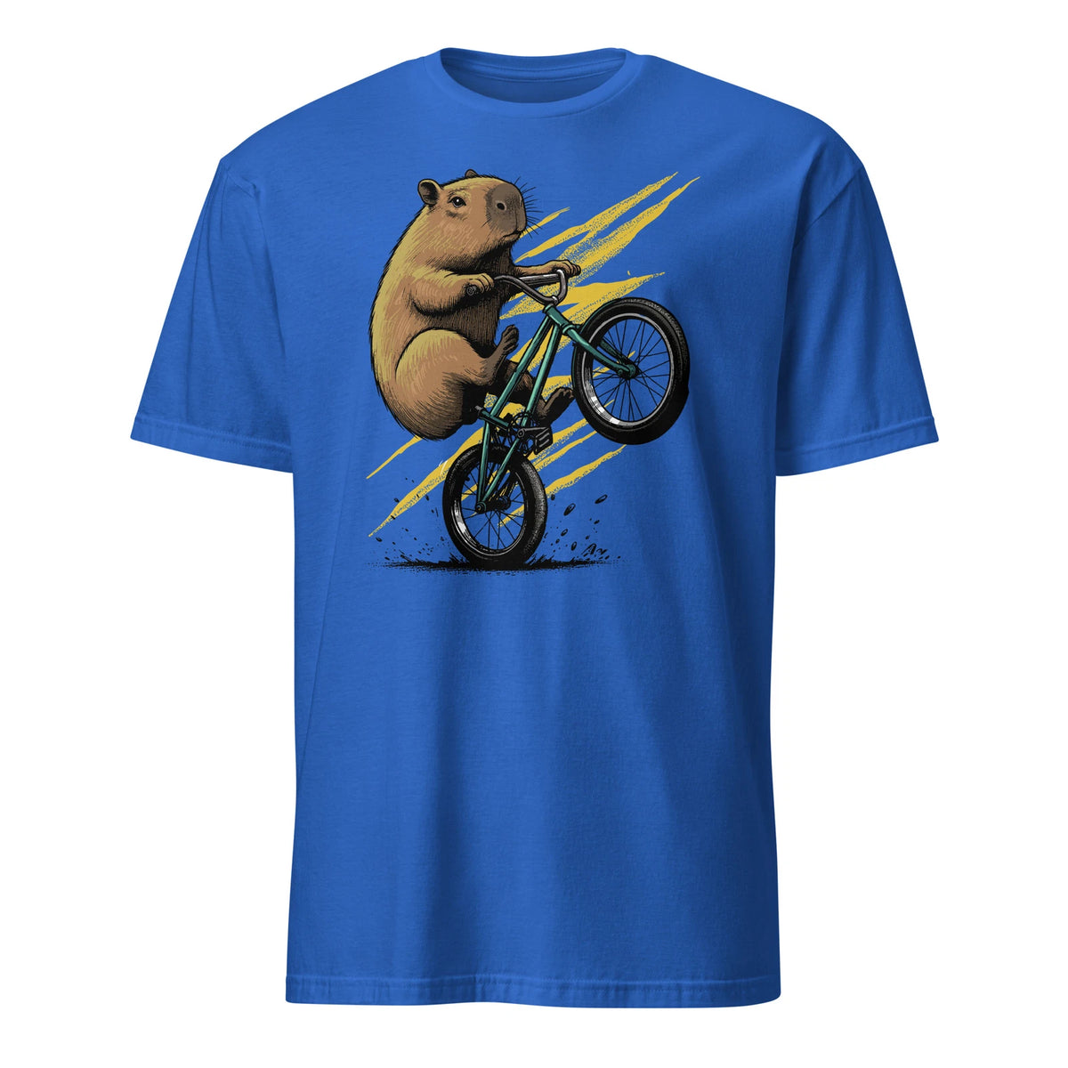 Capybara Shirt Bicycle Rodent Funny Biking Cycling Capybara T-Shirt Size S-3XL