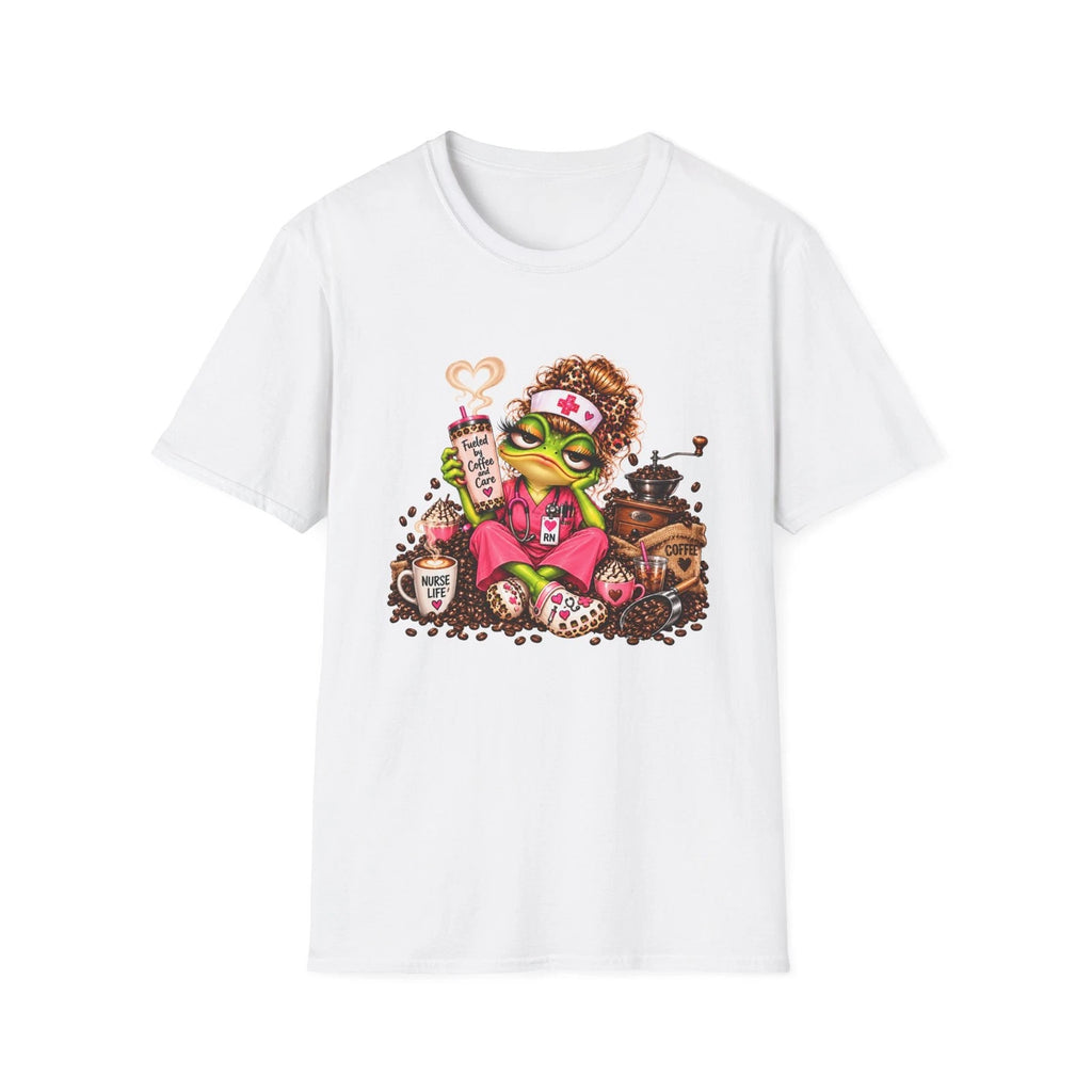 Coffee Frog Nurse T-Shirt | Cute Frog Barista Illustration