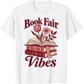 Fair Vibes School Reading Teacher Librarian Book Lover T-Shirt
