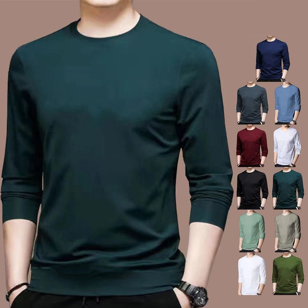 Trendy Mens Slim Fit Long Sleeve Tshirt Undershirt Blouse Muscle Activewear Top