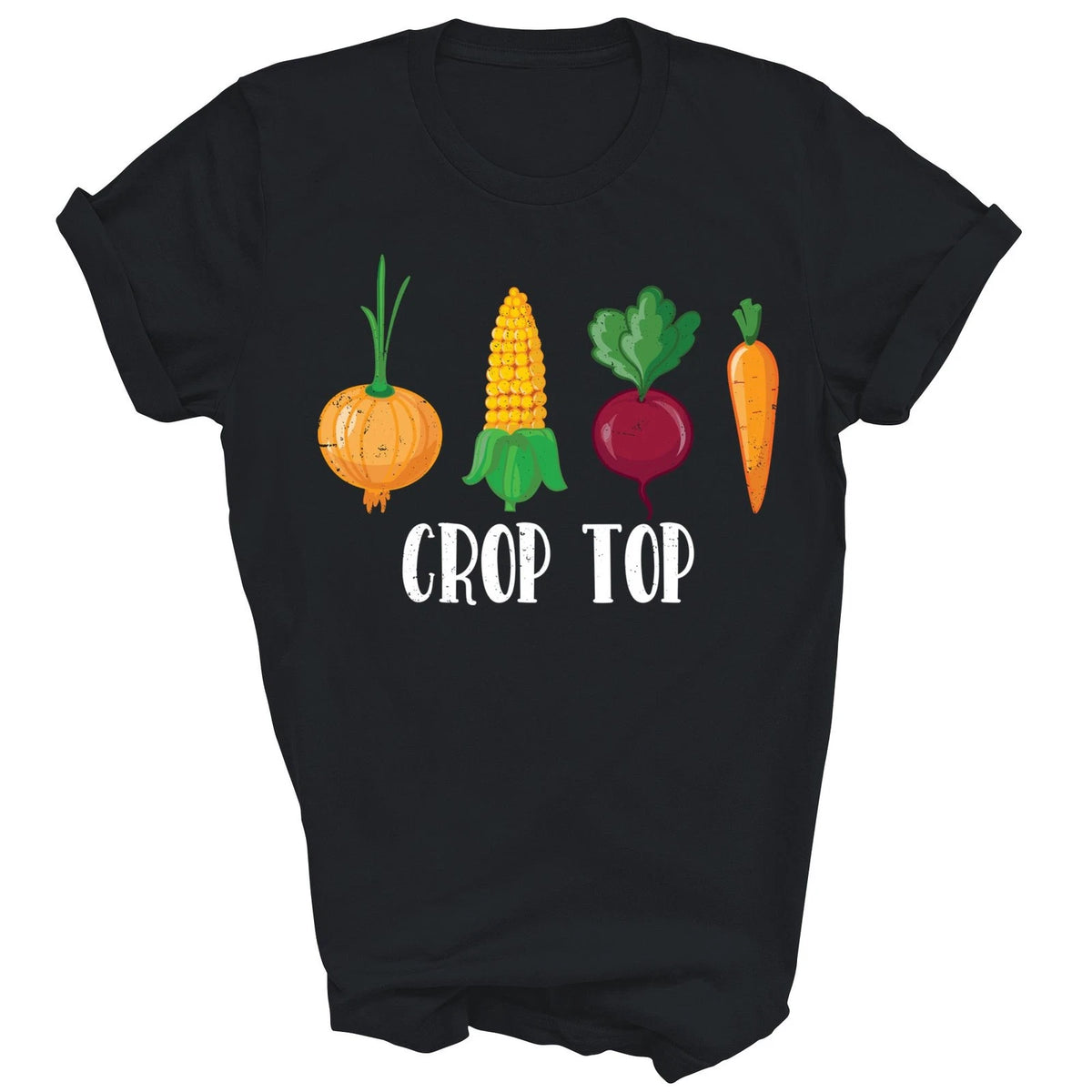 Crop Top Funny Farming Root Vegetable Gardening Farmer Shirt