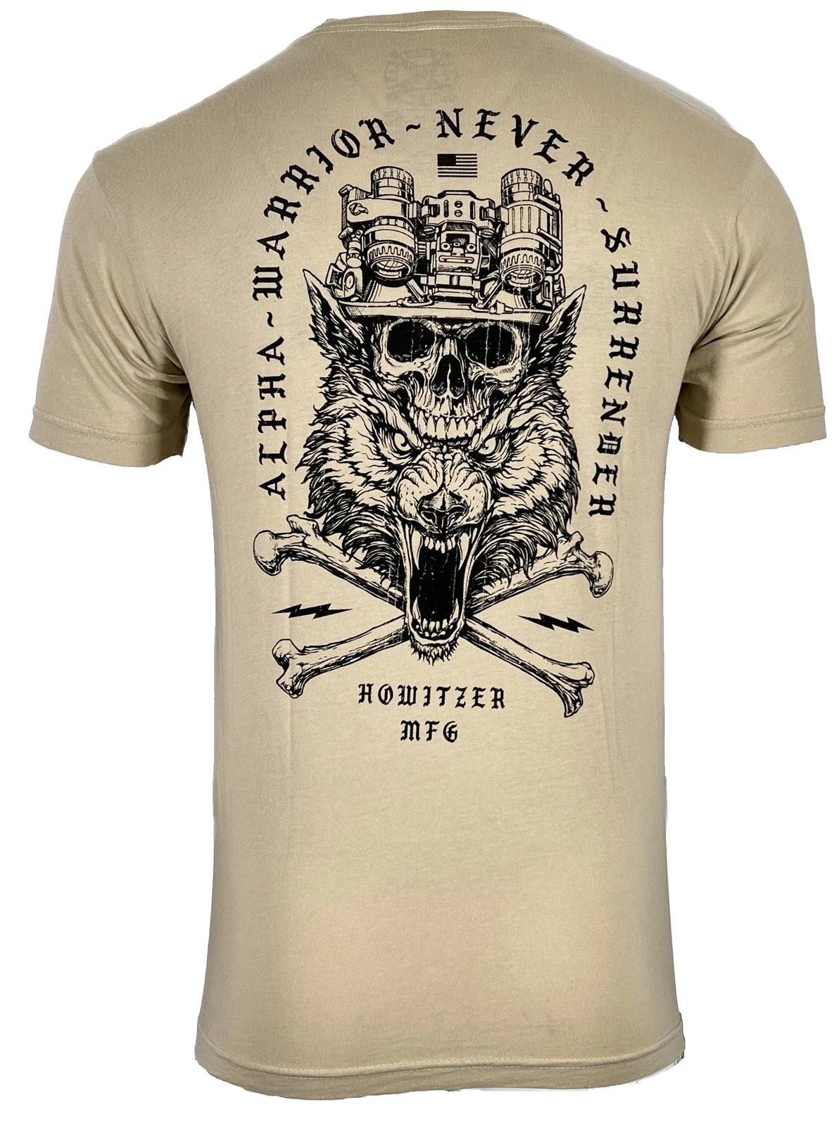 Howitzer Style Men's T-Shirt ALPHA WARRIOR Military Grunt M L XL 2XL 3XL 4XL 5XL