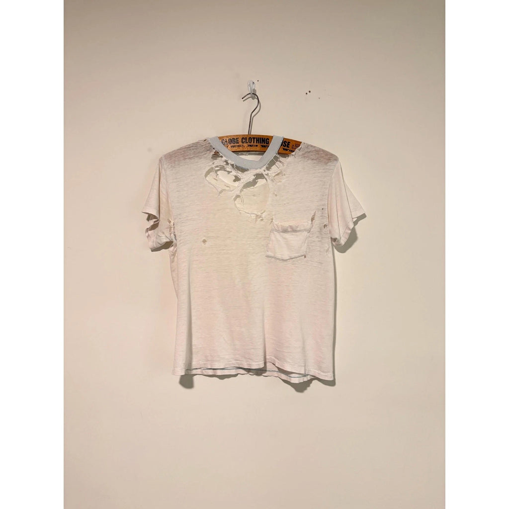 70s distressed thrashed vintage 100% cotton pocket t shirt 541945