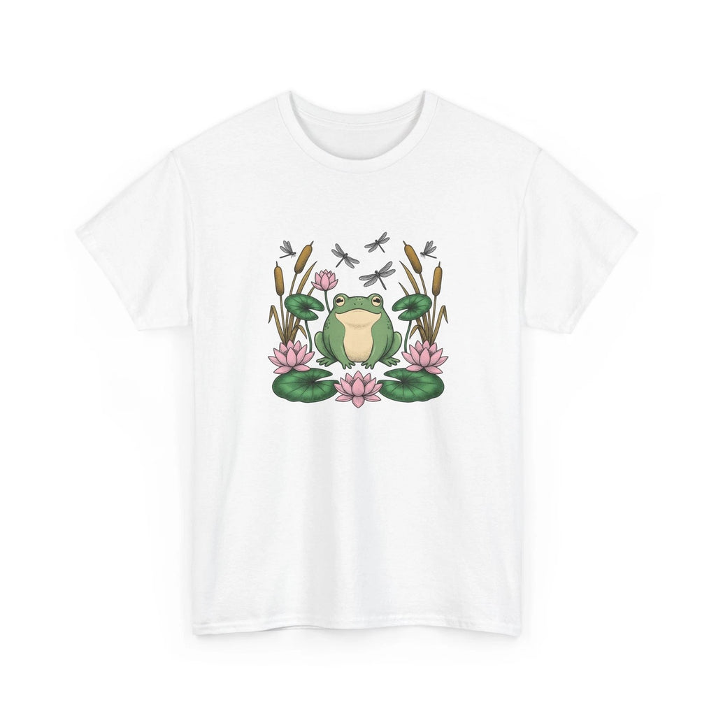 Frog Water Lily Shirt Animals & Flowers Wildlife Gift Women Floral Tee Toad