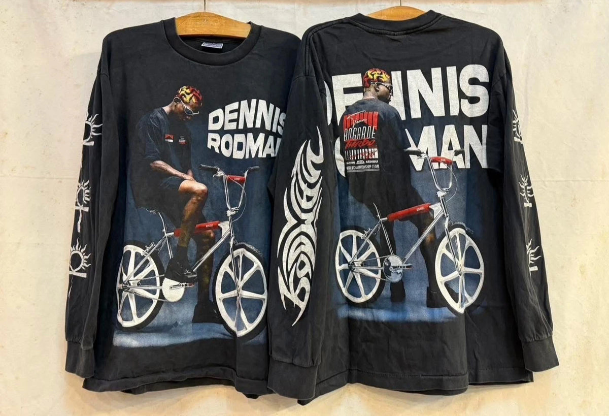 Dennis Rodman AOP Vintage Y2K Skate Street Size XL Long Sleeve T-Shirt REPRINT