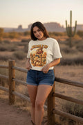 Saddle Up Cowgirl Tee | Western Retro Cowgirl Desert Graphic Shirt