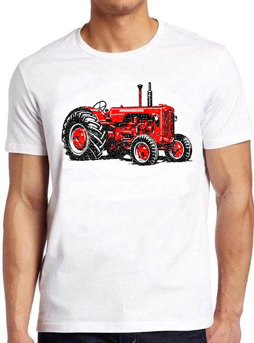 Tractor Distressed  Red Farm Funny Meme Cool Cult Movie Gift Tee T Shirt M790