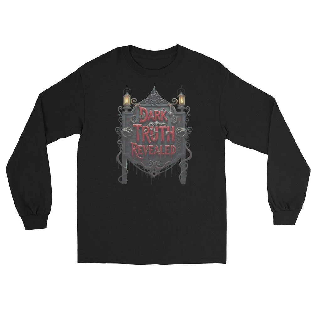 Dark Truth Revealed True Crime Long Sleeve Shirt Horror Inspired Gothic Alt