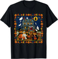 Cute Funny Mummy Ghosts Trick-or-Treat Bears Haunted House T-Shir unisex T-Shirt