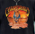 California Sunset Beach T-shirt | Fun Retro 70s Pinup Girl Tee