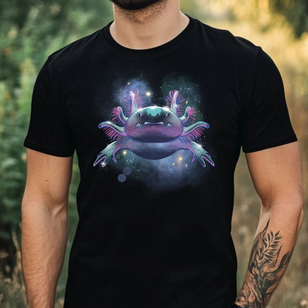 Mens Funny Axolotl Motif Cotton T-Shirt Size XS to 5XL