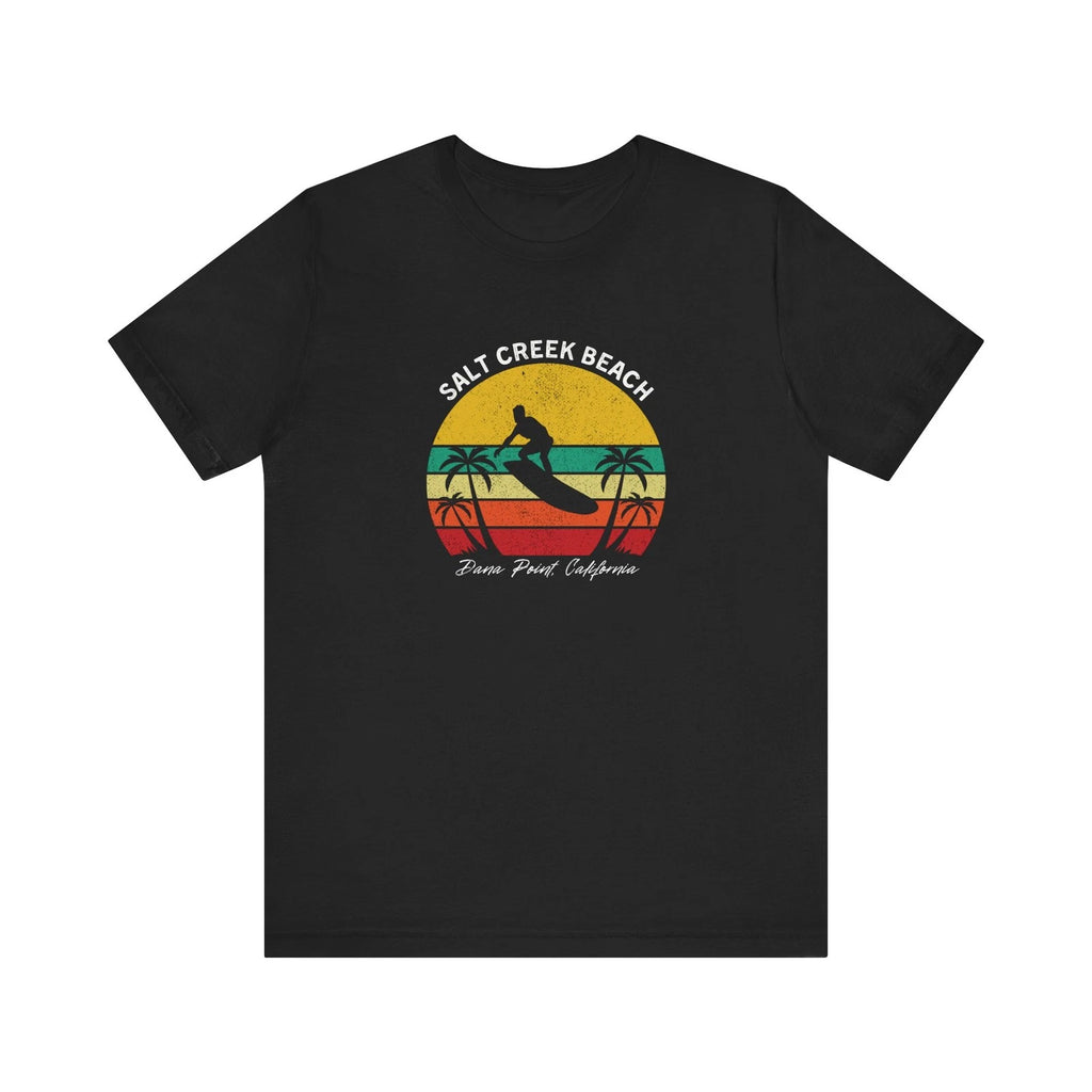 Salt Creek Beach Dana Point CA Surf T-Shirt Retro Sunset Surfer Men's Tee
