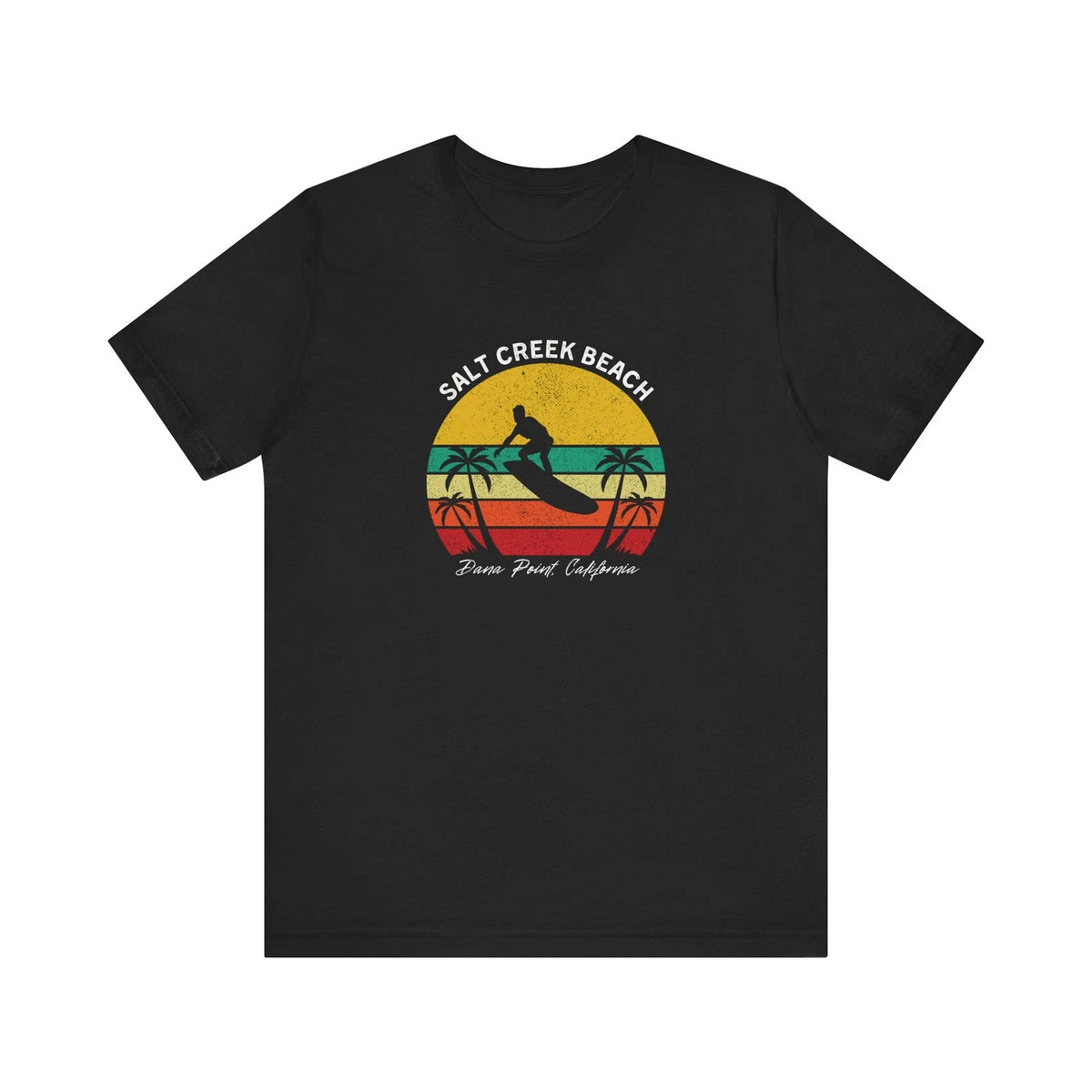 Salt Creek Beach Dana Point CA Surf T-Shirt Retro Sunset Surfer Men's Tee