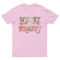 Merry And Bright Christmas T-Shirt Unisex Retro Funny Womens Vintage Mens -k