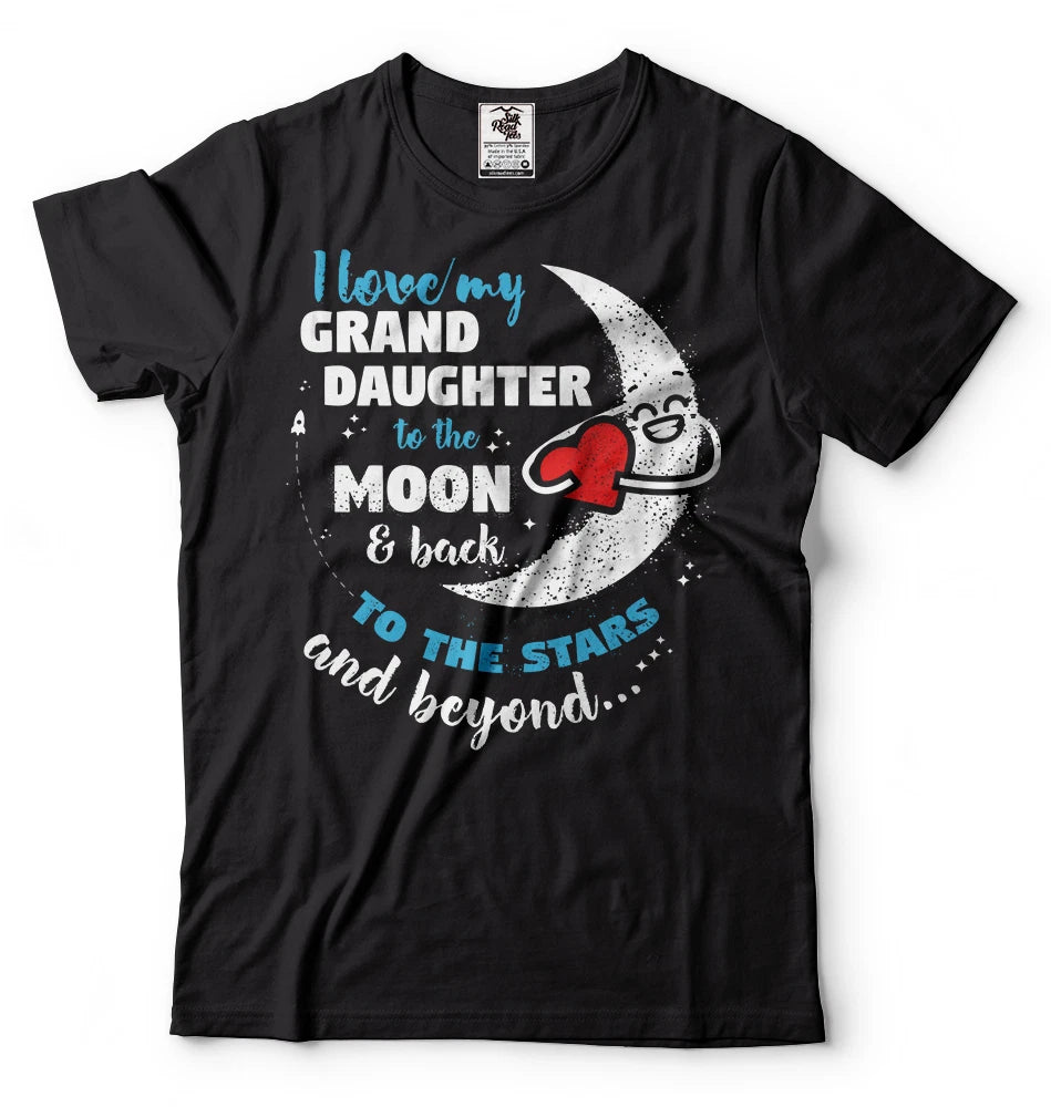 I love my Granddaughter T-shirt Gift for Grandpa Grandma Grandmother Grandfather