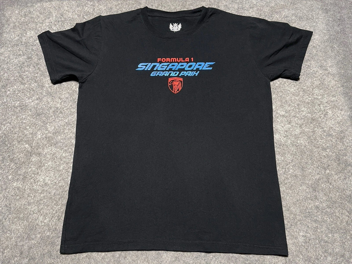 Singapore Grand Prix Racing Night Race Marina Bay Street Circuit Shirt Large Blk
