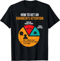 How To Get Engineer_s Attention Pie Chart Funny Engineer T-Shirt