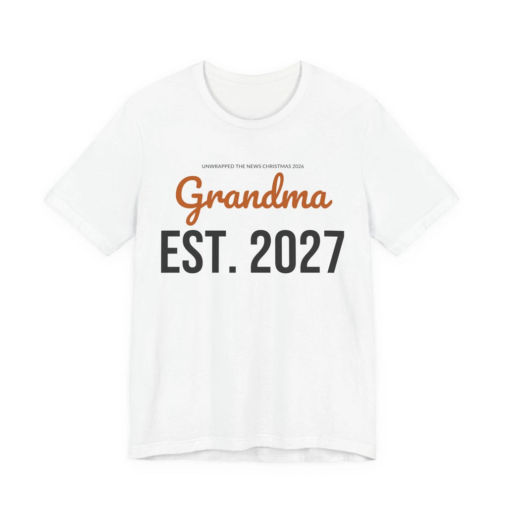 Grandma Est 2027 Shirt, Christmas Pregnancy Reveal Gift for Grandparents