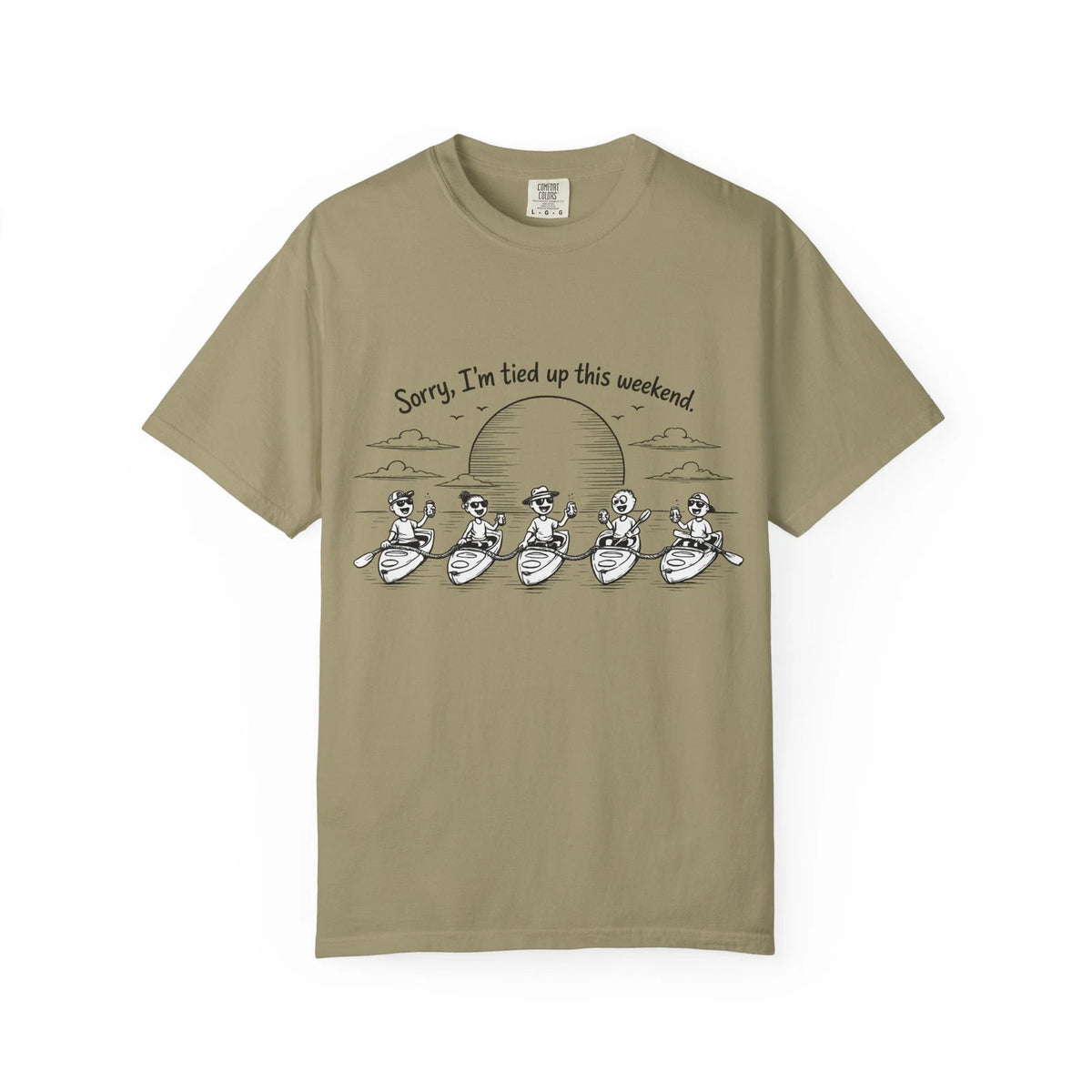 Sorry I'm Tied Up This Weekend Kayaking T-Shirt | kayaking sunset tee